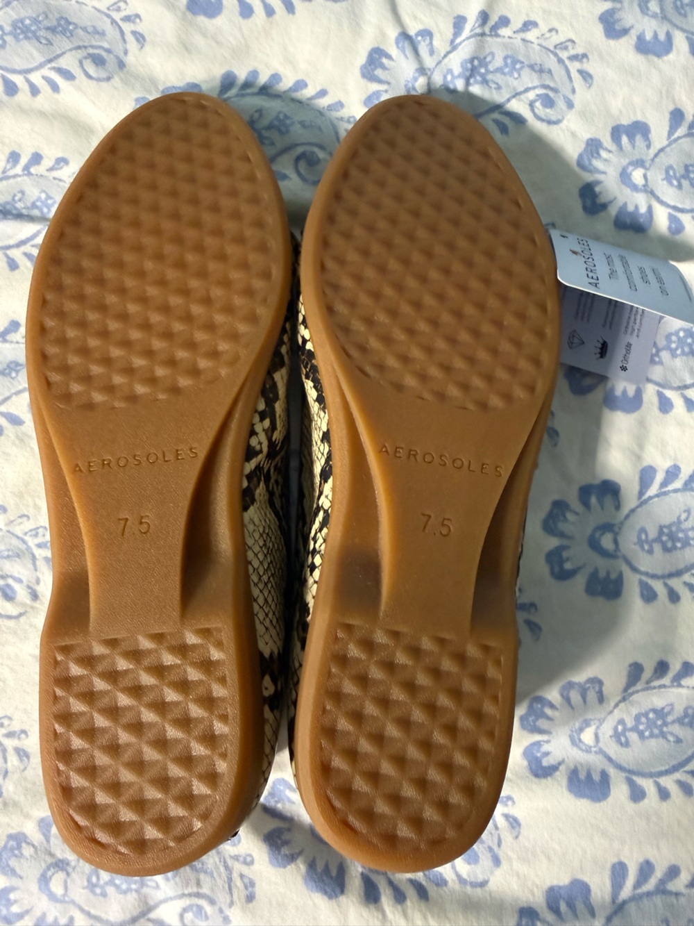 Aerosoles Snake Print Flats gold buckle NEW NWT - Picture 2 of 2
